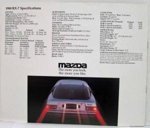 1980 Mazda RX-7 Sales Brochure