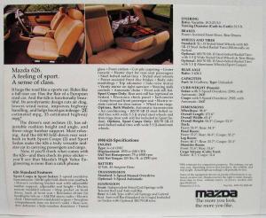 1980 Mazda 626 Spec Sheet