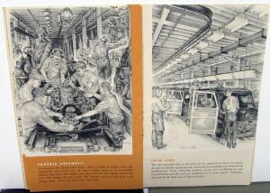 1947-50 Willys Overland Informational Brochure Pencil Sketches Of Factory Jeep