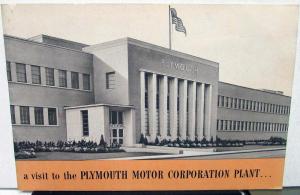 Original 1954 Plymouth Factory Promotional Brochure Booklet Car Assembly Orig