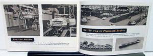 Original 1954 Plymouth Factory Promotional Brochure Booklet Car Assembly Orig