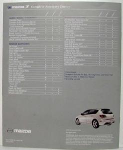 2003 Mazda 3 Accessories Catalog