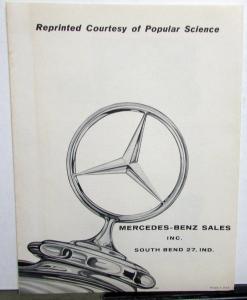 1960 Mercedes-Benz Germany Royal Family of Cars Popular Science Article Reprint