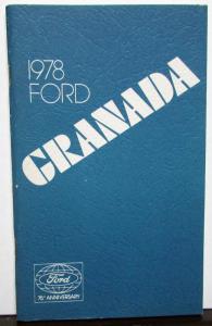 1978 Ford Granada Owners Operators Manual Original