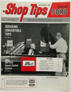 1965 July-August Ford Shop Tips Vol 3 No 5 Servicing Convertible Tops