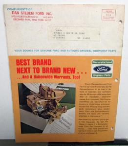 1969 March Ford Shop Tips Vol 7 No 7 About Battery Service & Systematic Testing