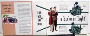 Ford 1942 Large Sales Brochure W/ Woody Wagon Flathead Original