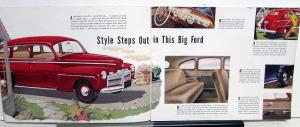 Ford 1942 Large Sales Brochure W/ Woody Wagon Flathead Original