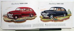 Ford 1942 Large Sales Brochure W/ Woody Wagon Flathead Original