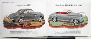 Ford 1942 Large Sales Brochure W/ Woody Wagon Flathead Original