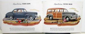 Ford 1942 Large Sales Brochure W/ Woody Wagon Flathead Original