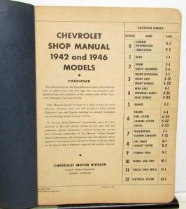 1942-1947 Chevrolet Car & 1942-1946 Truck Service Shop Repair Manual Original