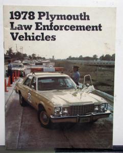 1978 Plymouth Volare Fury Voyager Wagon Police Pursuit Car Sales Brochure