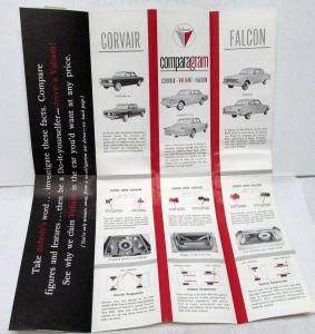 1960 Plymouth Valiant Car Facts Comparison Corvair Falcon Sales Folder Mailer