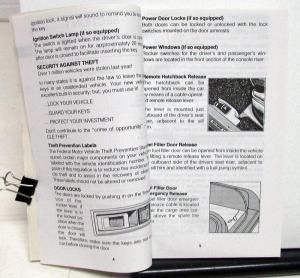 1988 Chrysler Daytona Owners Operators Manual Orginal