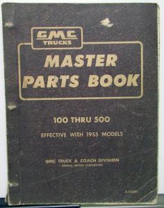 1955 GMC Truck Dealer Master Parts Book Catalog Models 100 Thru 500 Pickup Orig