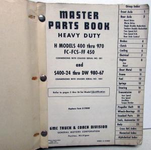 1949-1952 GMC Truck Dealer Heavy Duty Master Parts Book Models 400 Thru 980