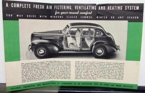 1939 Studebaker Commander Ten Point Climatizer Sales Brochure