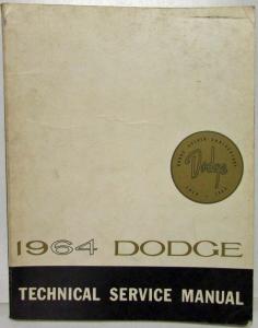 1964 Dodge Technical Service Shop Repair Manual Dart GT 330 440 Polara