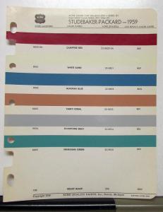 1959 Studebaker Lark Hawk Paint Chips By Acme