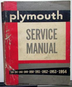 1946 1947 1948 1949 1950 1951 1952 1953 1954 Plymouth Service Manual P Series