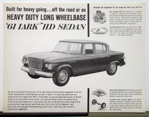 1961 Studebaker Lark HD Sedan Sales Brochure & Specifications