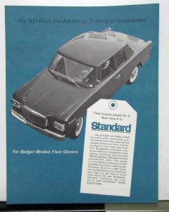 1963 Studebaker Lark Standard Sales Brochure & Specifications