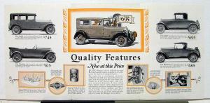 1928 Whippet Six Sales Brochure & Specifications