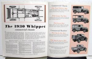 1930 Whippet 96A 98A Sedan Coupe Commercial Chassis Roadster Specs Sale Brochure