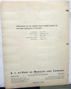 1946-1947 Willys Jeep Paint Chips By DuPont