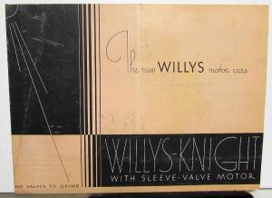 1931 Willys Knight Model 66D With Sleeve Valve Motor Brochure & Specs Original