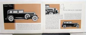 1931 Willys Knight Model 66D With Sleeve Valve Motor Brochure & Specs Original