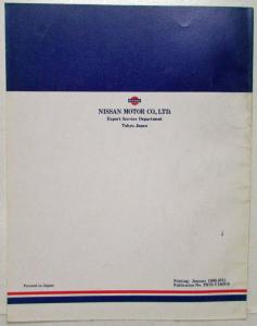 1987 Nissan Product Bulletin Vol 160 New Model Introduction Sentra B12 Series