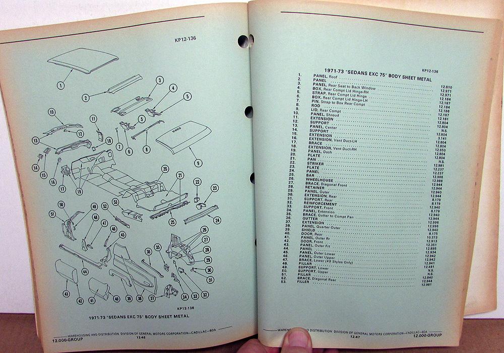 1968 69 70 71 1975 Cadillac Chassis Body Parts Book Set Eldorado ...