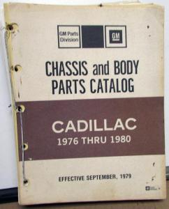 1976-1980 Cadillac Dealer Chassis Body Parts Catalog Seville Eldorado DeVille