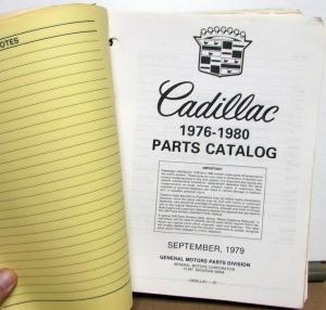 1976-1980 Cadillac Dealer Chassis Body Parts Catalog Seville Eldorado DeVille