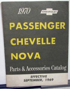 1970 Chevrolet Dealer Parts Catalog Book Chevelle Impala El Camino Nova SS Orig