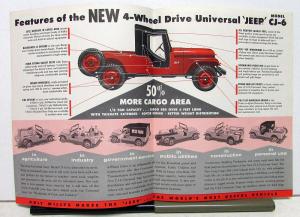 1956 Willys Jeep CJ-6 Sales Brochure & Specifications