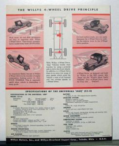 1956 Willys Jeep CJ-6 Sales Brochure & Specifications