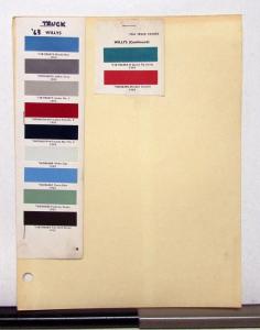 1963 Willys Jeep Truck Paint Chips