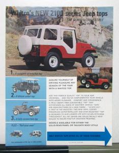 1967 Jeep CJ-5 Whitco 2100 Tops Sales Brochure