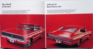 1967 Dodge Charger  Rebillion Operation Sales Brochure Color Original 8 x 8