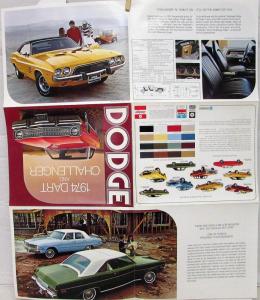 1974 Dodge Dart & Challenger Color Sales Folder Specs Equip Exterior Colors