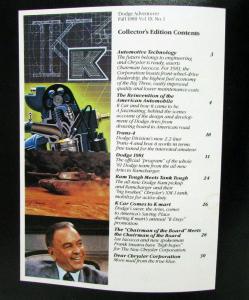 1980 Dodge Adventurer Magazine Fall 1981 Preview Issue Frank Sinatra Original