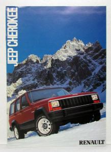 1987 Jeep Cherokee Sales Brochure With French Text