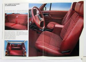 1987 Jeep Cherokee Sales Brochure With French Text