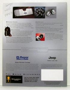 2002 Jeep Wrangler Mopar Accessories Sales Brochure