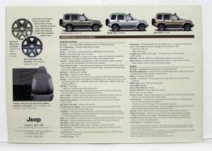 2002 Jeep Liberty Renegade Sales Brochure