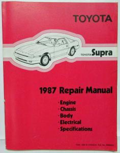 1987 Toyota Supra Service Shop Repair Manual