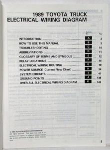 1989 Toyota Truck Service Shop Repair Manual Vol 1 & Electrical Wiring Diagram